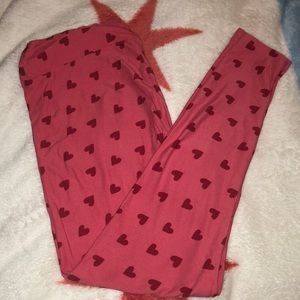 LulaRoe TC Heart Valentines Leggings